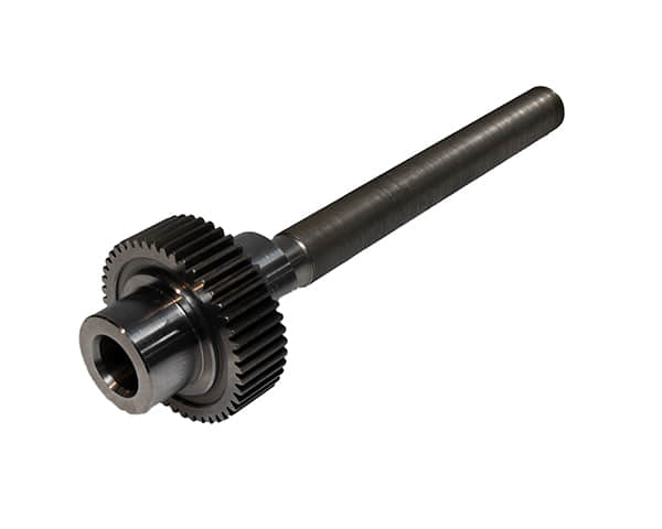 Integrated Precision Gear Shaft | CNC Machined Spur Gear and Threaded Axle Assembly